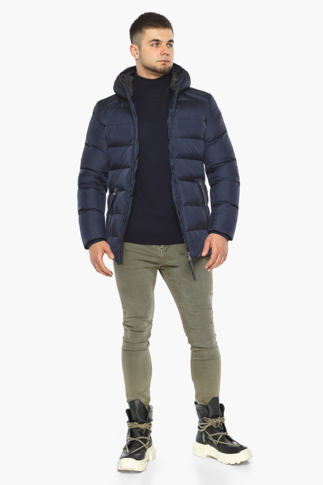 Зимняя тёмно-синяя куртка мужская высококачественная модель 37055 Braggart "Aggressive" фото 3