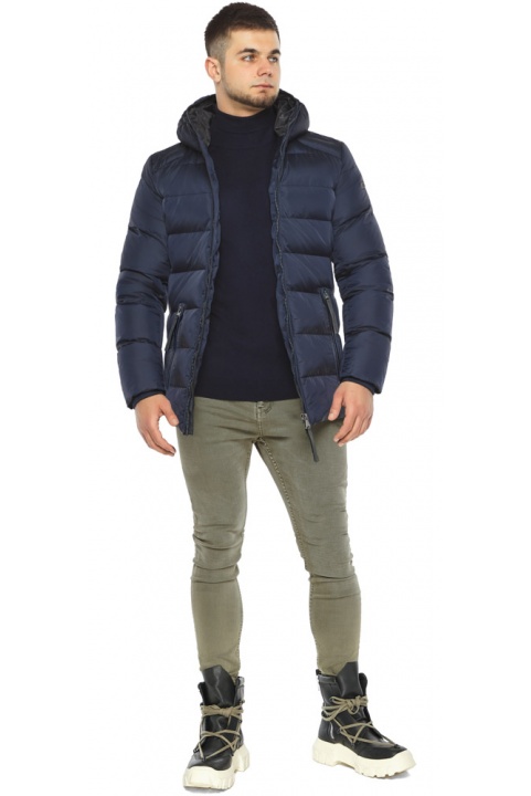 Зимняя тёмно-синяя куртка мужская высококачественная модель 37055 Braggart "Aggressive" фото 1