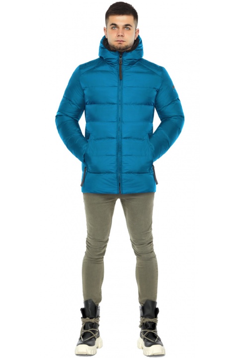 Мужская бирюзовая куртка зимняя высококачественная модель 37055 Braggart "Aggressive" фото 1