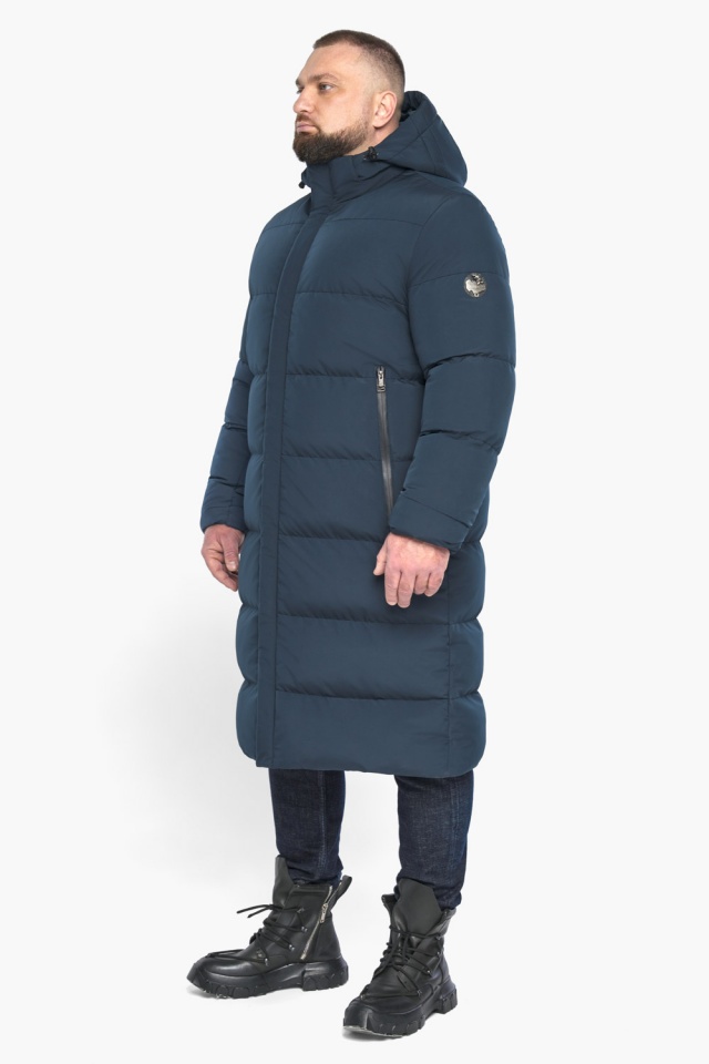 Куртка мужская фирменная тёмно-синяя на зиму модель 59900 Braggart "Dress Code" фото 3