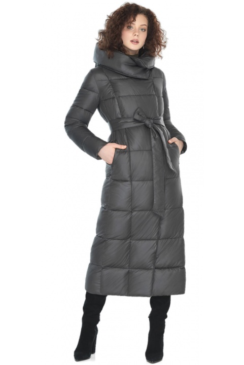 Элегантная серая 1 женская курточка модель M6321 Moc – Ajento – Vivacana фото 1