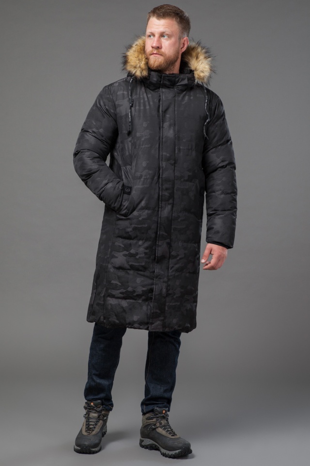 Куртка мужская зимняя черная дизайнерская модель 73400 Tiger Force фото 2