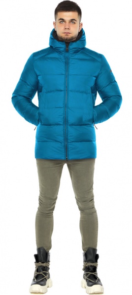 Мужская бирюзовая куртка зимняя высококачественная модель 37055 Braggart "Aggressive" фото 1