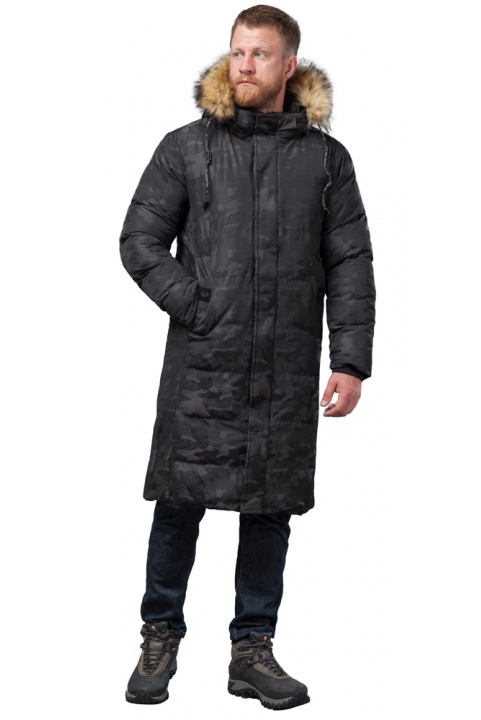 Куртка мужская зимняя черная дизайнерская модель 73400 Tiger Force фото 1
