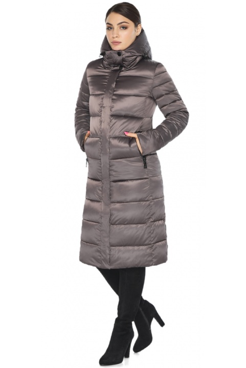 Комфортная женская куртка осенне-весенняя цвета капучино модель 538-74 Wild Club фото 1