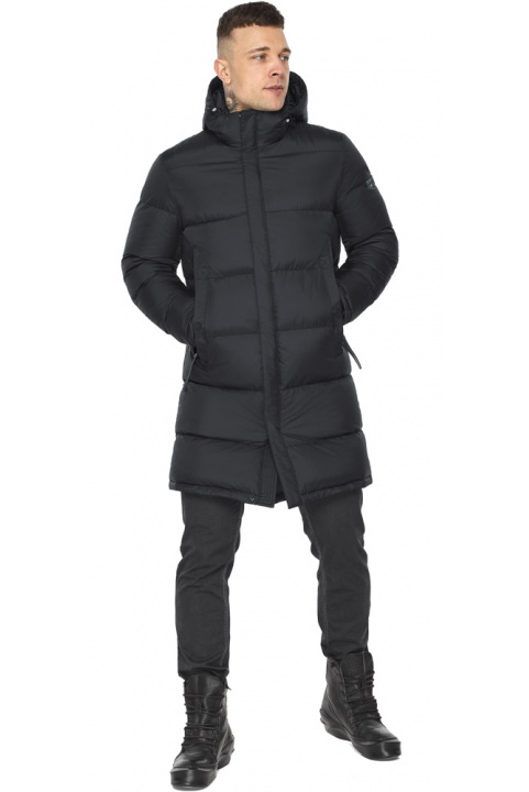 Мужская чёрная куртка с воротником-стойкой модель 59883 Braggart "Dress Code" фото 1