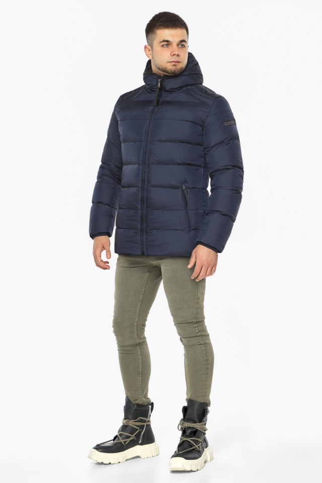 Зимняя тёмно-синяя куртка мужская брендовая модель 37055 Braggart "Aggressive" фото 3