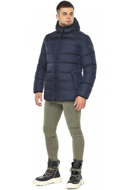 Зимняя тёмно-синяя куртка мужская брендовая модель 37055 Braggart "Aggressive" фото 1