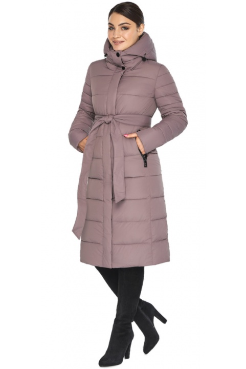 Женская осенняя пудровая куртка, украшенная поясом, модель 538-74 Wild Club фото 1