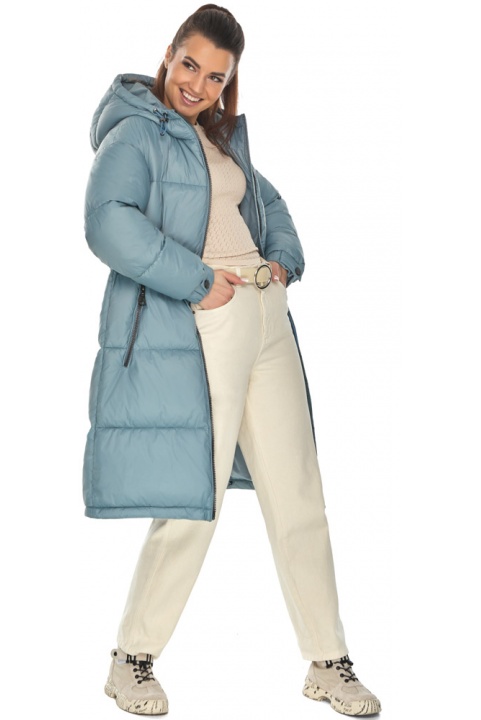 Топазовая женская куртка со вшитым капюшоном модель 57240 Braggart "Angel's Fluff" фото 1