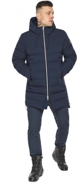 Модная мужская куртка зимняя цвет тёмно-синий модель 49023 Braggart "Aggressive" фото 1