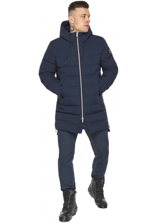 Модна чоловіча куртка зимова колір темно-синій модель 49023 Braggart "Aggressive" фото 1