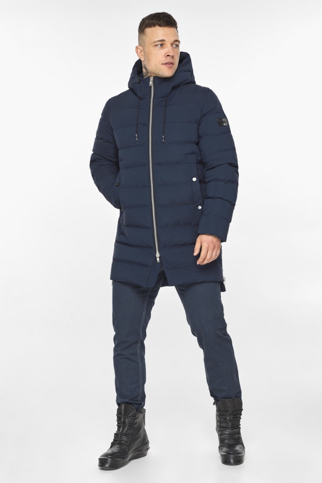 Модная мужская куртка зимняя цвет тёмно-синий модель 49023 Braggart "Aggressive" фото 2