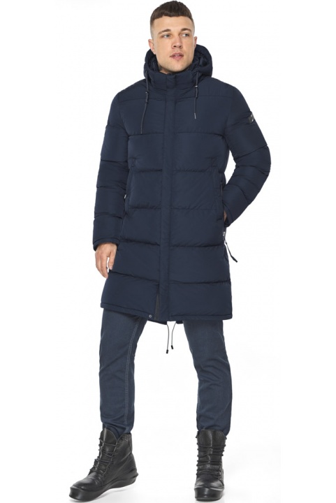 Зимняя куртка с ветрозащитной планкой для мужчин цвет синий модель 49609 Braggart "Dress Code" фото 1