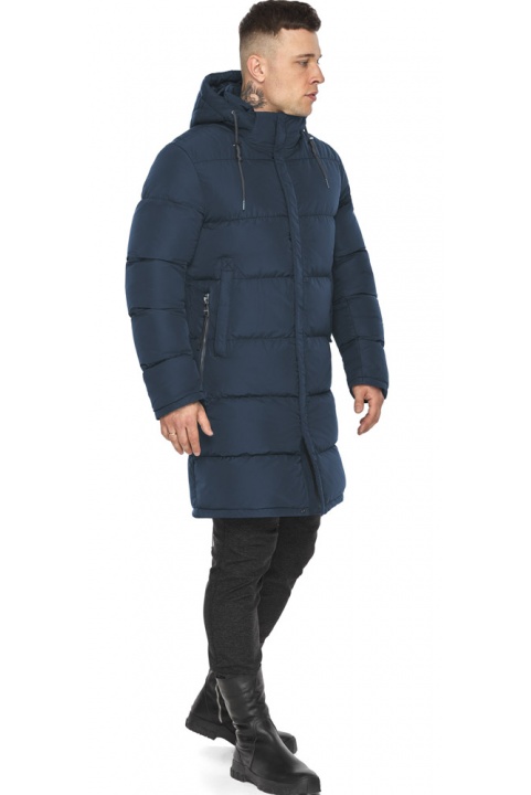 Зимова куртка з вітрозахисною планкою для чоловіків колір синій модель 49609 Braggart "Dress Code" фото 1