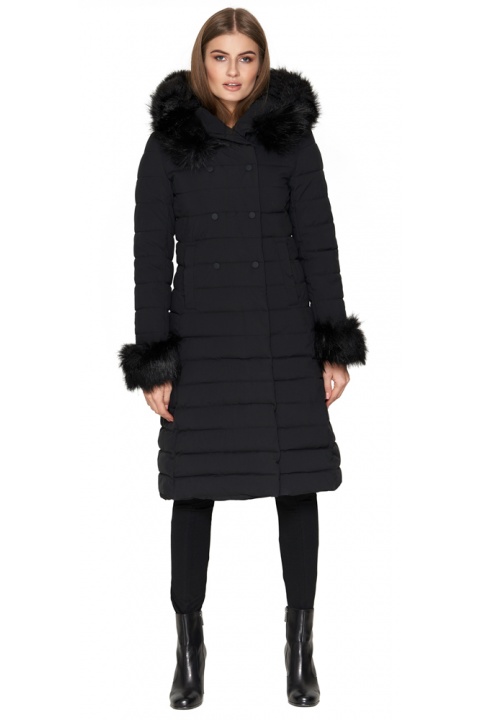 Куртка черная на зиму женская модель 6612 Kiro Tokao фото 1