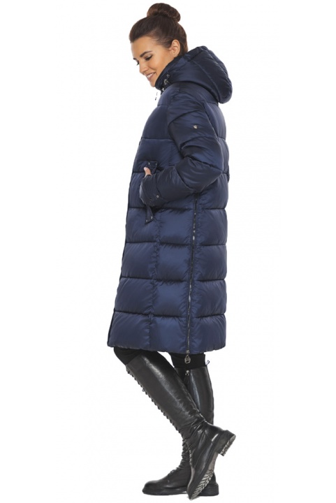 Длинная куртка женская сапфирового цвета модель 47150 Braggart "Angel's Fluff" фото 1
