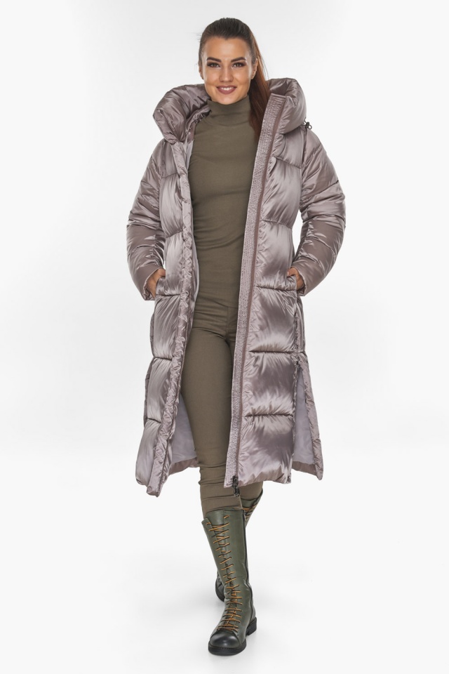 Зимняя женская аметриновая длинная куртка модель 53631 Braggart "Angel's Fluff" фото 3