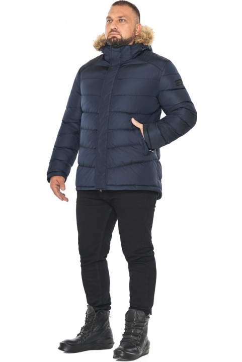 Тёмно-синяя куртка мужская с карманами модель 49868 Braggart "Aggressive" фото 1