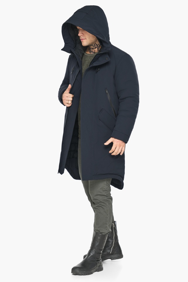 Мужская оригинальная серо-синяя куртка на зиму модель 58000 Braggart "Arctic" фото 2