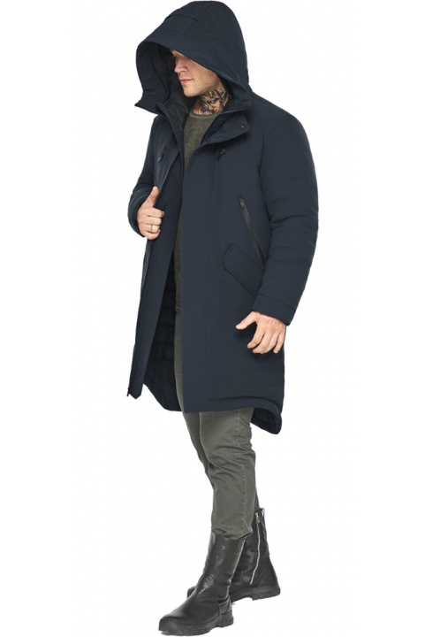 Мужская оригинальная серо-синяя куртка на зиму модель 58000 Braggart "Arctic" фото 1