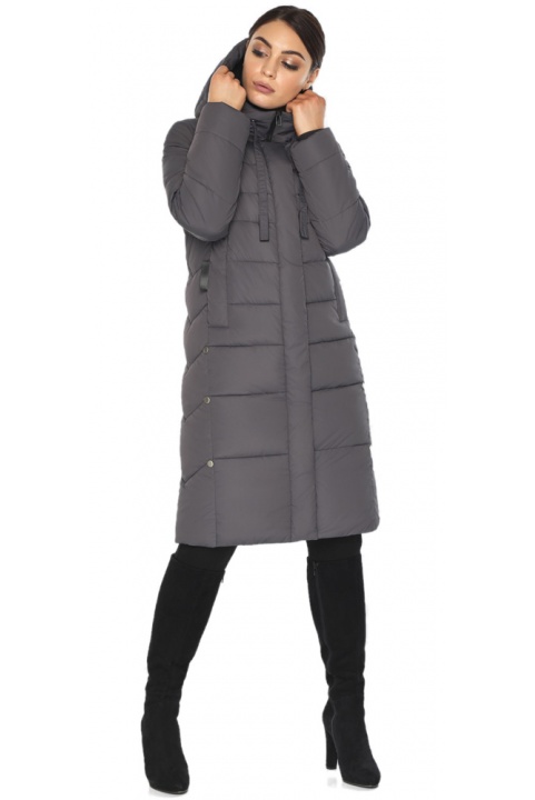 Зимняя серая женская куртка с вместительными карманами модель 541-94 Wild Club фото 1