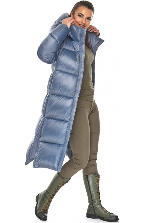 Довга жіноча зимова куртка колір маренго модель 53631 Braggart "Angel's Fluff" фото 1