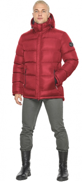 Червона чоловіча зимова куртка з кишенями модель 51999 Braggart "Aggressive" фото 1