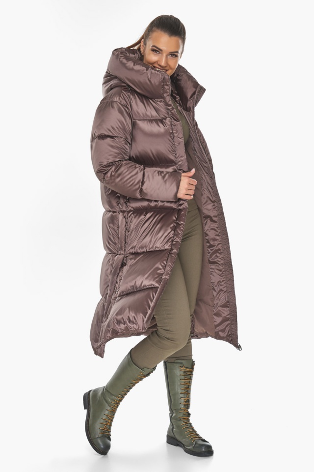 Зимова жіноча функціональна куртка в кольорі сепії модель 53631 Braggart "Angel's Fluff" фото 3