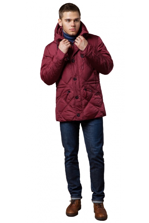 Стьобана чоловіча куртка зимова червона модель 12481 Braggart "Dress Code" фото 1