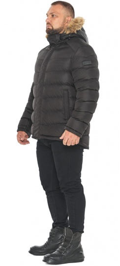 Зимова чорна куртка з опушкою чоловіча модель 49868 Braggart "Aggressive" фото 1