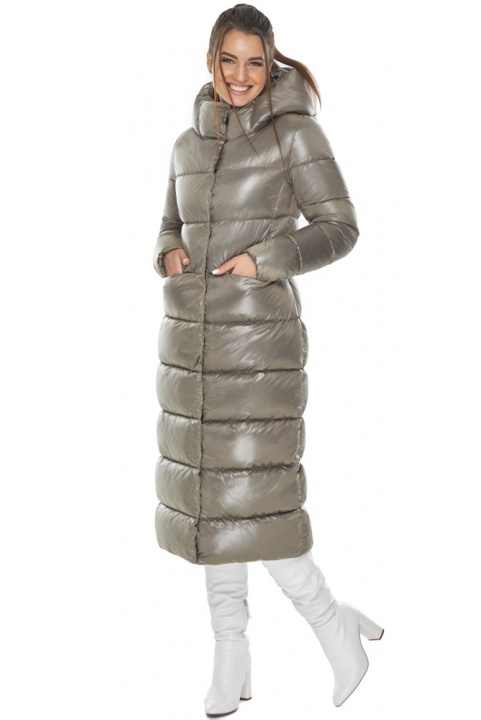 Зимова жіноча куртка кольору тауп модель 58450  Braggart "Angel's Fluff" фото 1