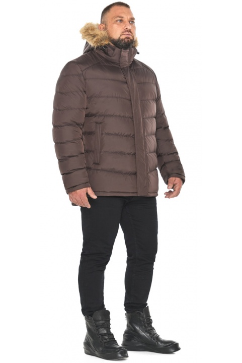 Куртка тёплая мужская зимняя цвет шоколад модель 49868 Braggart "Aggressive" фото 1