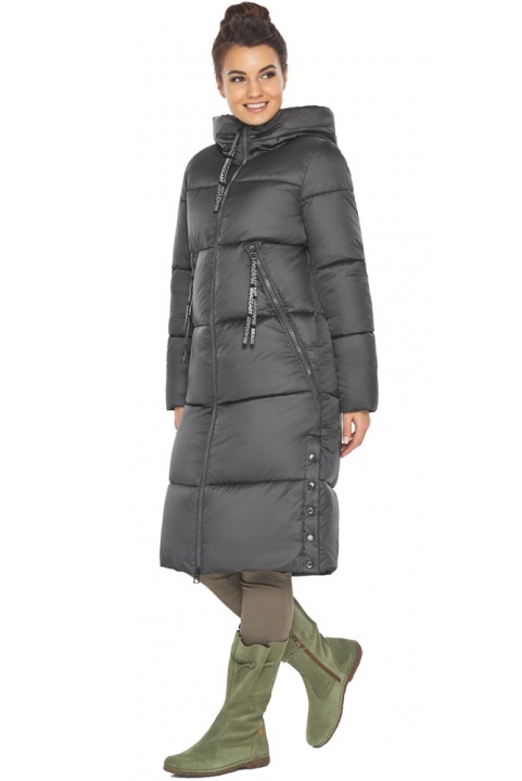 Куртка графитовая женская брендовая для зимы модель 56530 Braggart "Angel's Fluff" фото 1