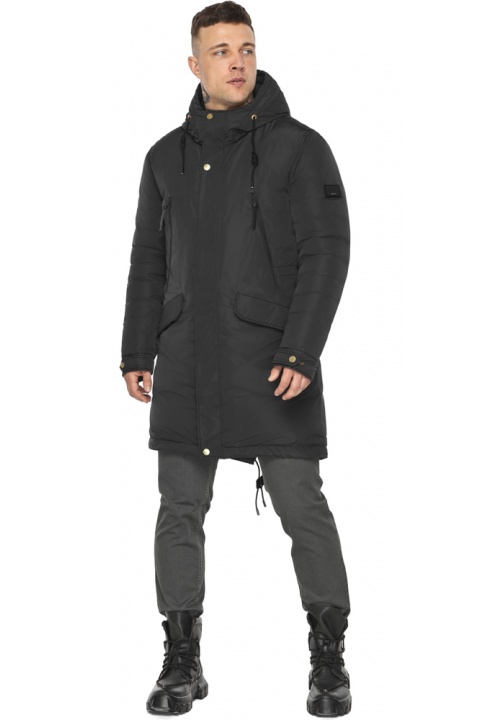 Куртка – воздуховик свободного кроя чёрный зимний для мужчин модель 30773 Braggart "Angel's Fluff Man" фото 1