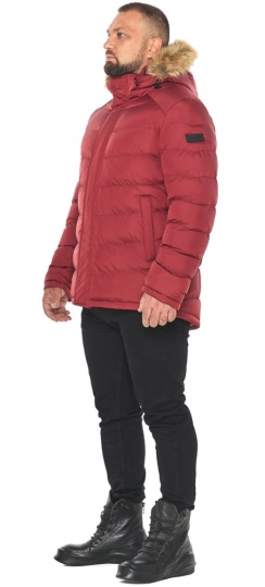 Мужская короткая бордовая куртка на зиму модель 49868 Braggart "Aggressive" фото 1