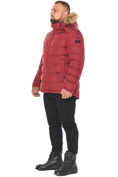 Мужская короткая бордовая куртка на зиму модель 49868 Braggart "Aggressive" фото 1