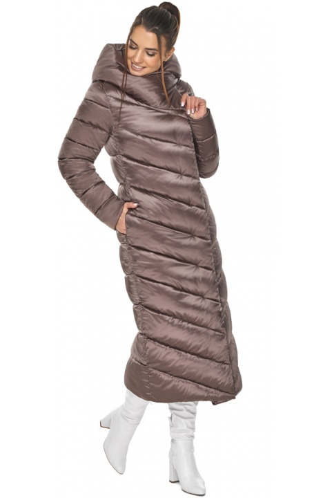 Трендовая женская зимняя куртка цвет сепия модель 51046 Braggart "Angel's Fluff" фото 1