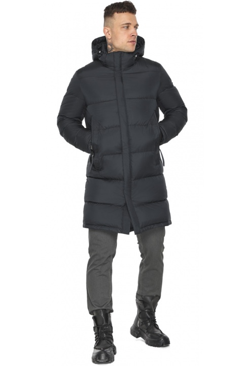 Графитовая мужская куртка с эластичными манжетами модель 59883 Braggart "Dress Code" фото 1