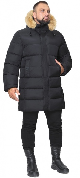 Зимняя куртка мужская трендовая чёрная большого размера модель 53900 Braggart "Titans" фото 1