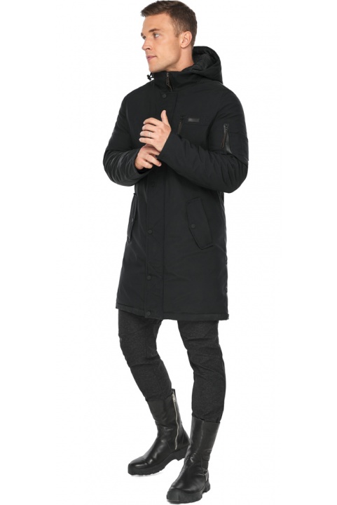 Куртка – воздуховик практичный зимний чёрный мужской модель 38012 Braggart "Angel's Fluff Man" фото 1