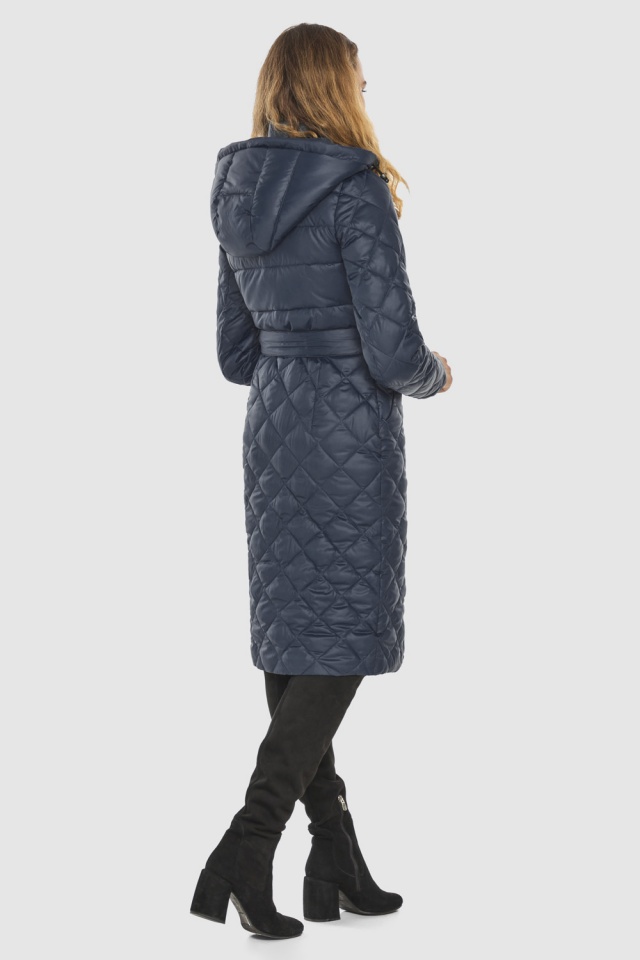 Синяя 1 женская куртка на молнии осенне-весенняя модель 60096  фото 9