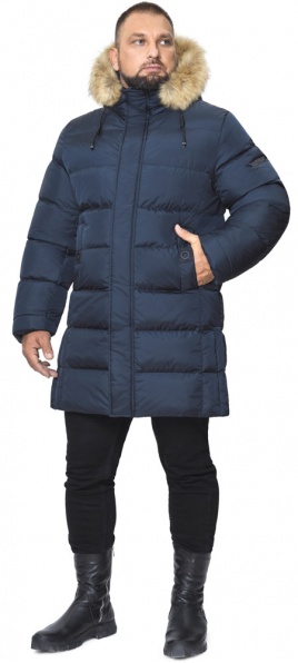 Практичная мужская зимняя куртка большого размера синего цвета модель 53900 Braggart "Titans" фото 1
