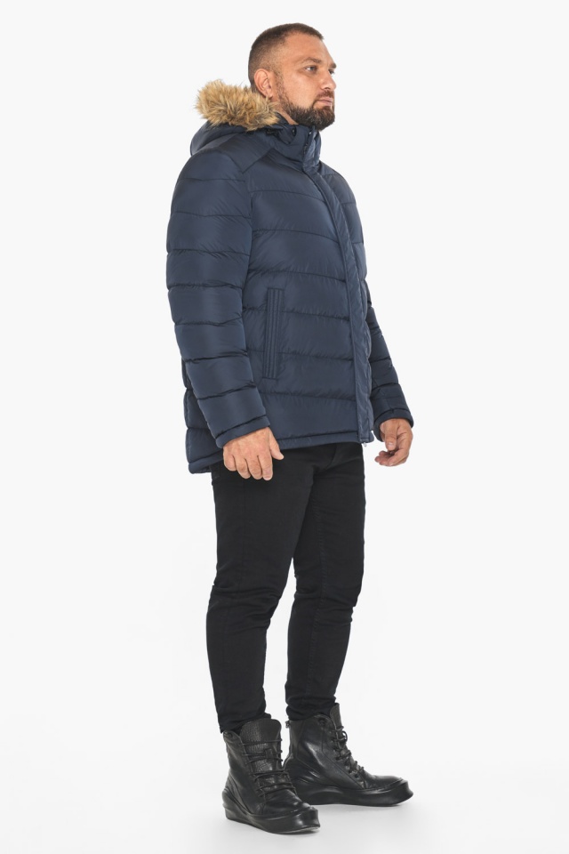 Темно-синя куртка чоловіча зимова зручна модель 49868 Braggart "Aggressive" фото 6