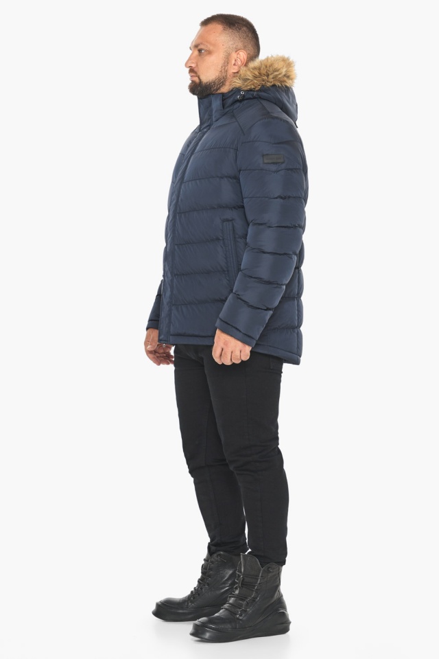 Темно-синя куртка чоловіча зимова зручна модель 49868 Braggart "Aggressive" фото 9