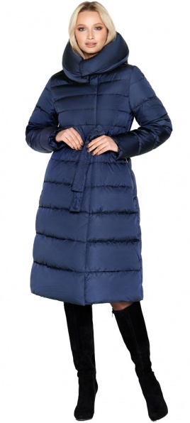 Брендовая синяя куртка женская теплая модель 31515 Braggart "Angel's Fluff" фото 1