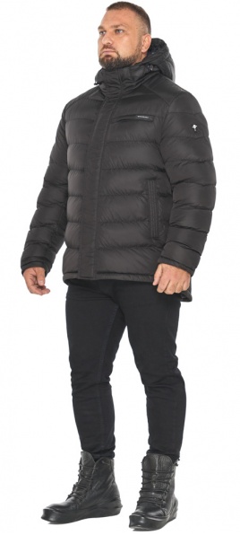 Коротка чоловіча куртка чорна модель 49768 Braggart "Aggressive" фото 1