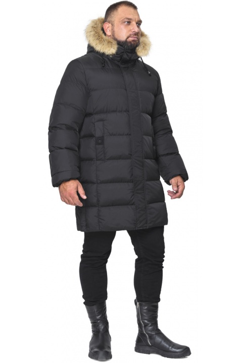 Зимняя фирменная мужская графитовая куртка большого размера модель 53900 Braggart "Titans" фото 1