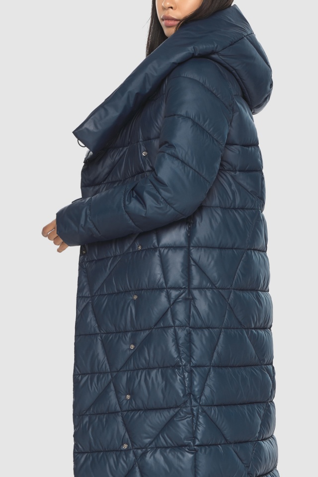 Куртка женская элегантная синего цвета модель M6715  фото 10