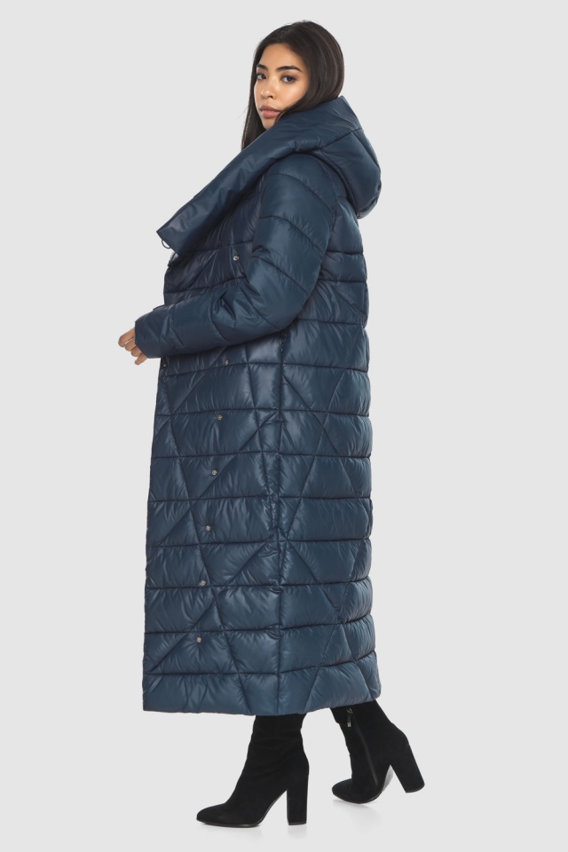 Куртка женская элегантная синего цвета модель M6715  фото 7